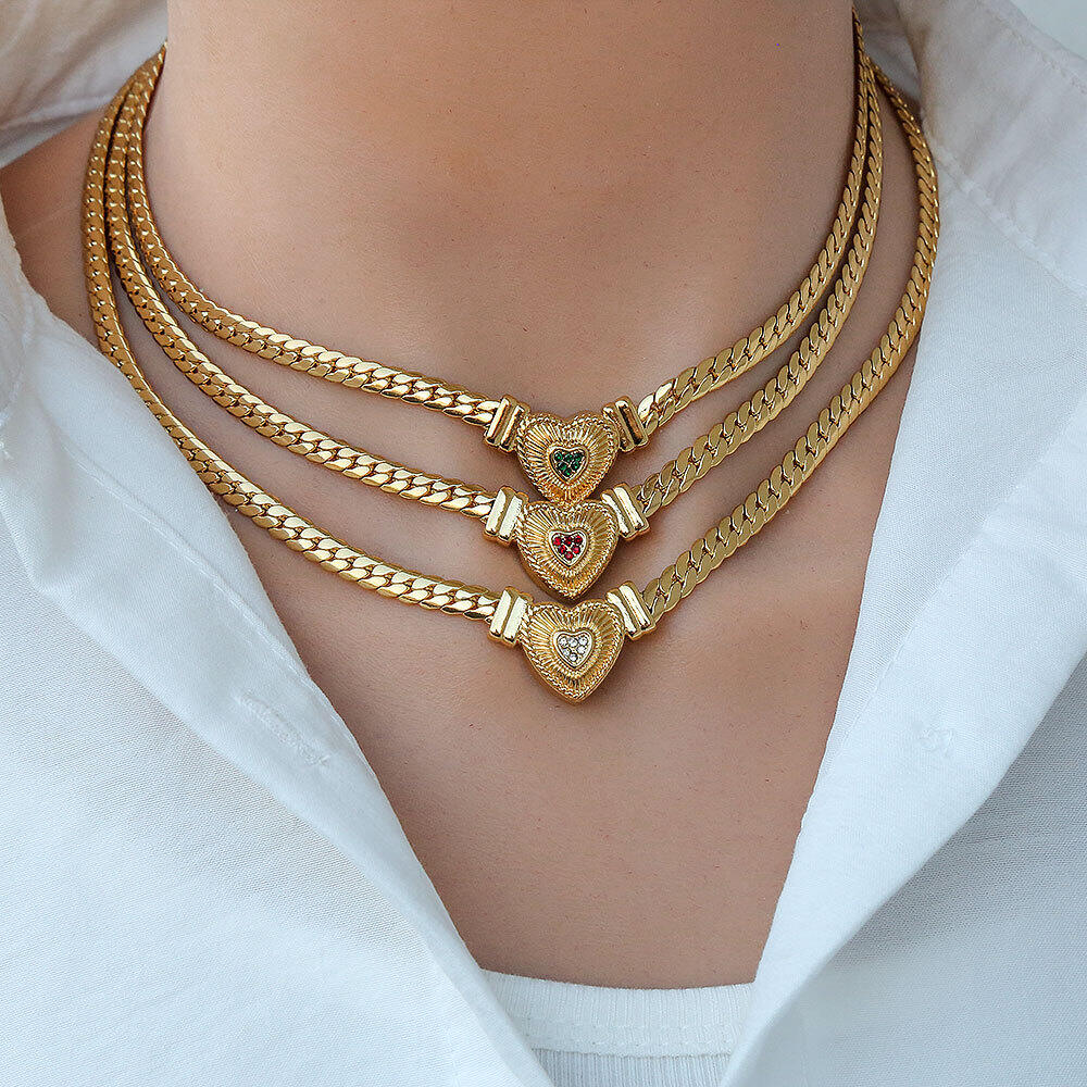 Eenvoudige Serie Hiphop/Rock Hartvormige Ketting Van Roestvrij Staal, Waterdicht, Voor Dames. Afbeelding4