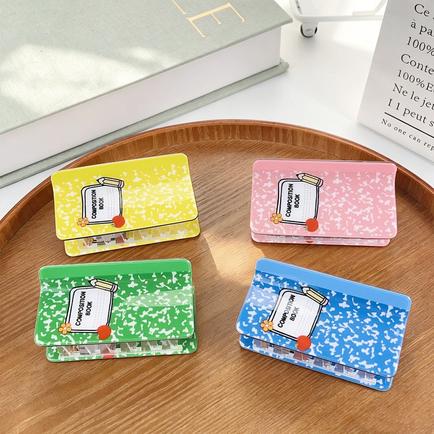 Garras Para El Cabello De Pvc De La Serie Simple Casual Letter Solid Color Cartoon Imagen2