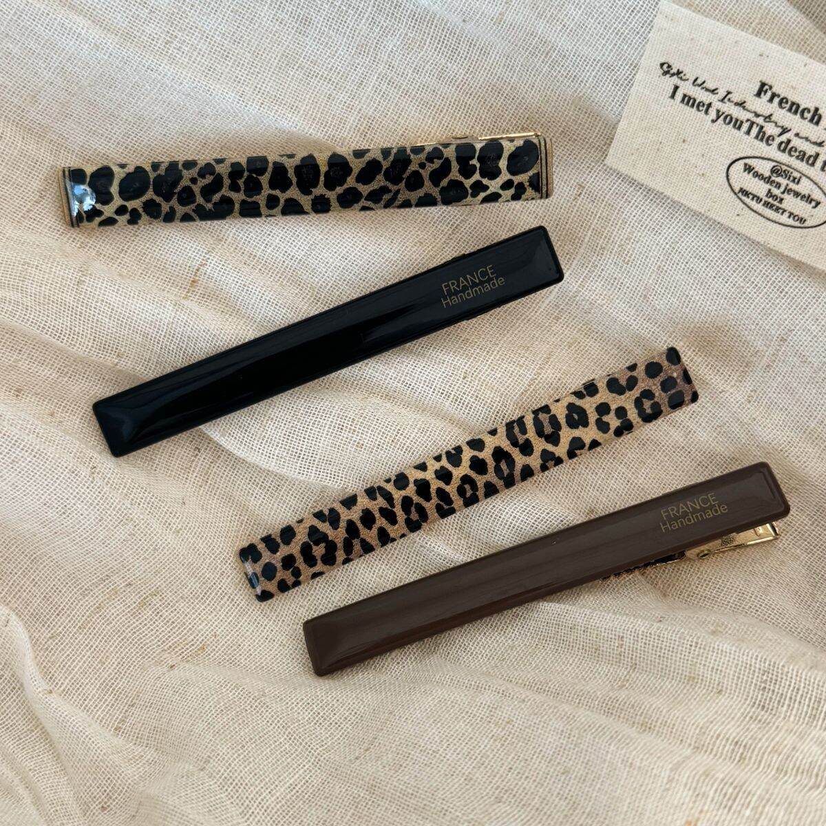 Einfache Haarspangen Aus Kunststoff Mit Retro-Leopardenmuster h5 Bild3