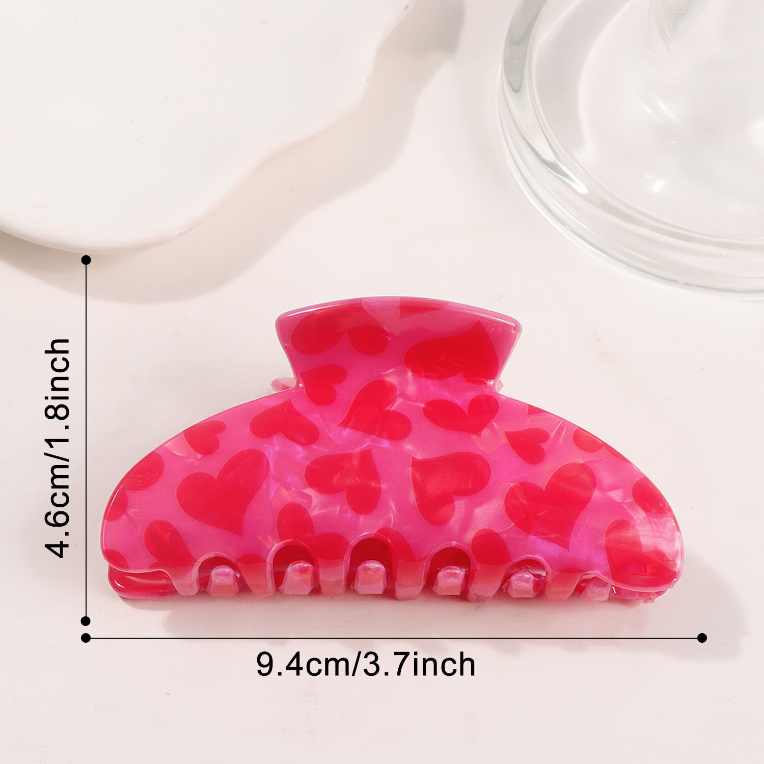 Romantische Serie Sweet Heart Effen Pvc Haarklemmen 