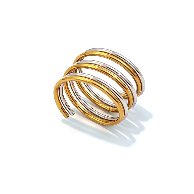 Schlichte, Wasserdichte Edelstahlringe In Goldfarbe – Minimalistisch Und Einfach Zu Montieren Bild4