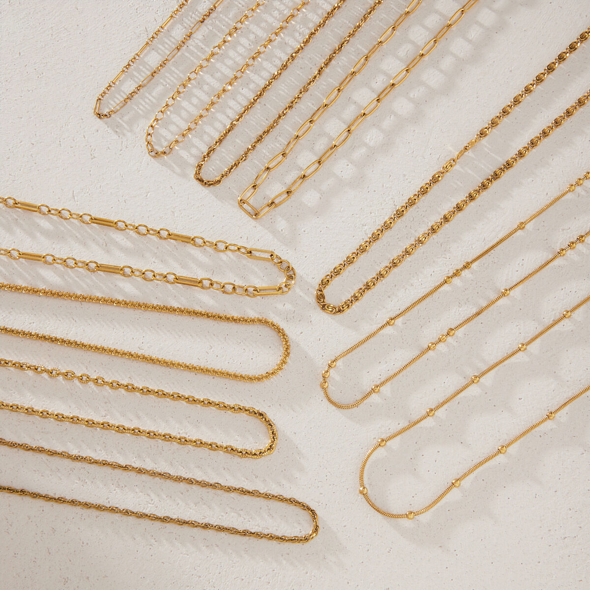Simple Series Diy Chain Stainless Steel Waterproof   Gold Color  Women's Chain Necklaces h5 Picture3