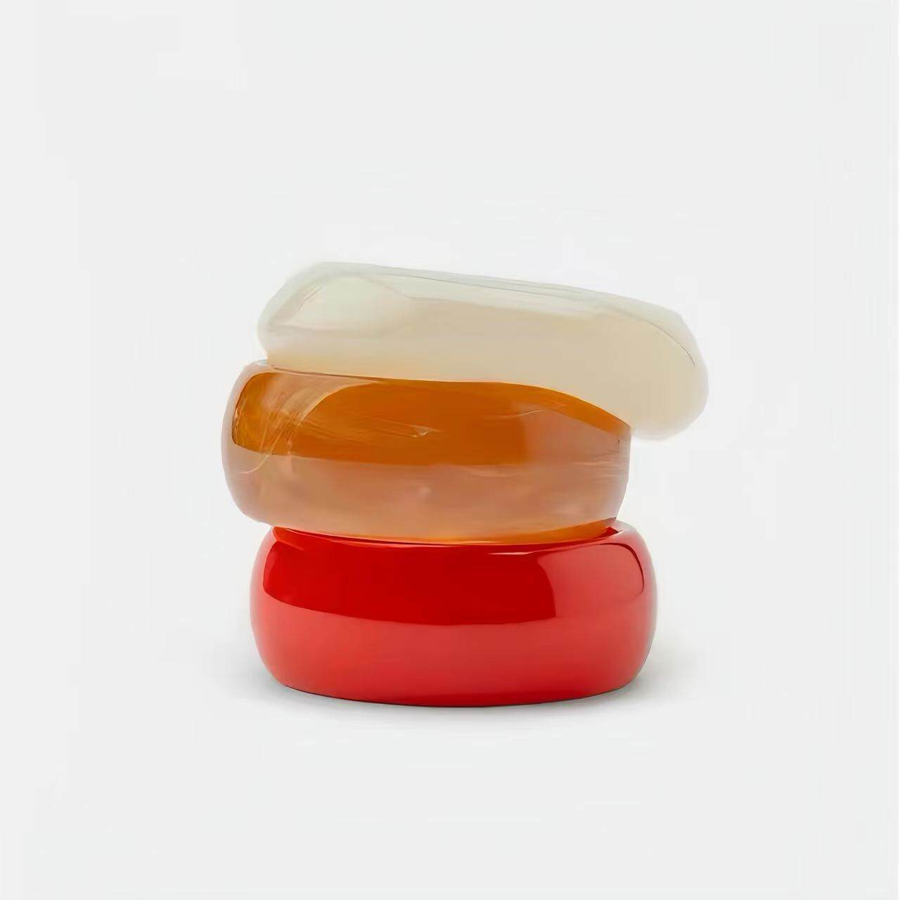 Brazaletes De Resina De Color Liso Para Mujer