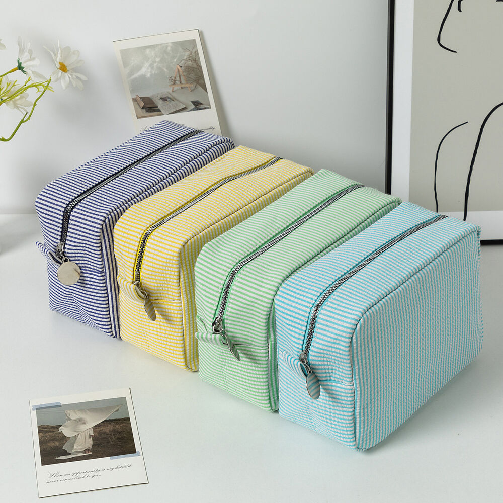 Bolsas De Maquillaje De Poliéster Simple Series Daily Stripe h5Imagen3
