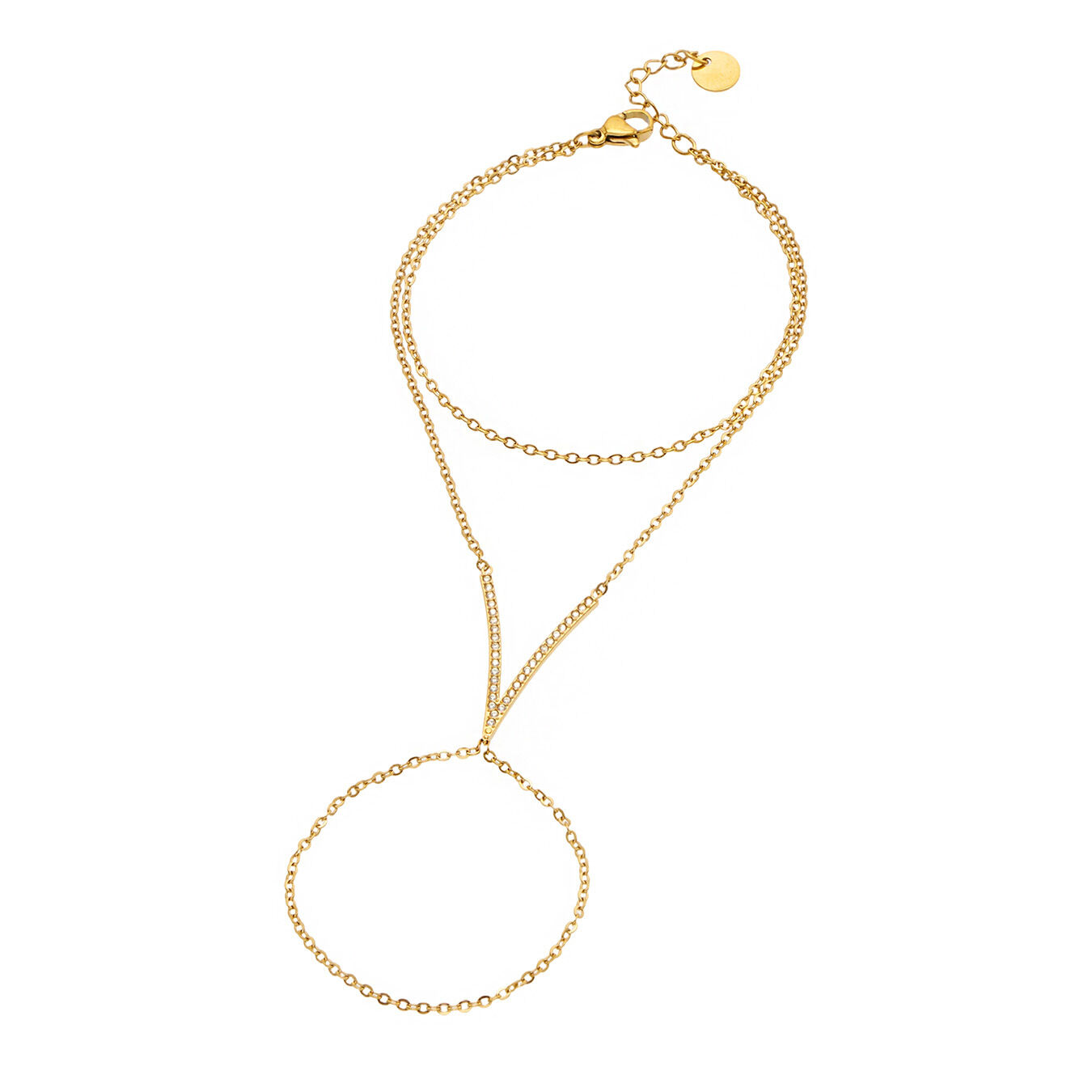 Bracelet Chaîne Pour Femme Simple Series Daily Chain En Acier Inoxydable Étanche Couleur Or Image5