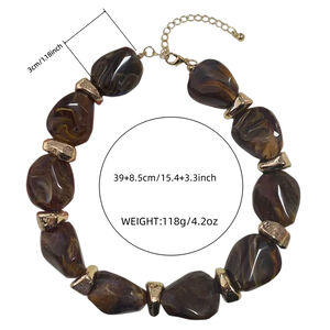 Retro Beads Acrylic Women's Beaded Necklaces h5 Picture4
