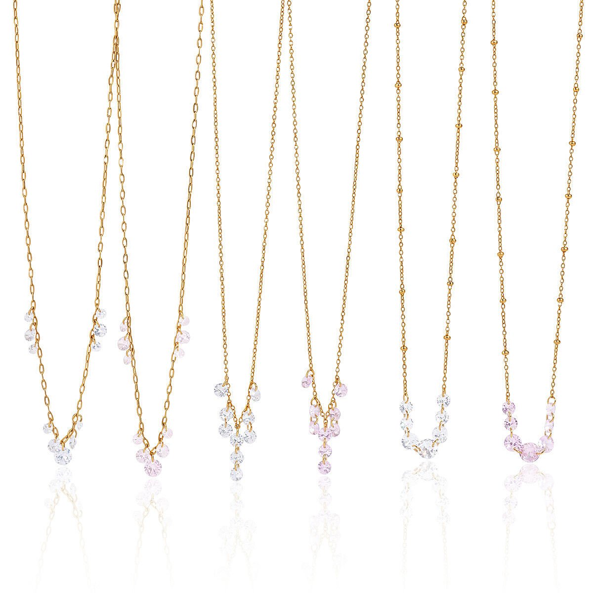 Collares Colgantes De Lujo Para Mujer, Elegantes, Con Borlas, De Acero Inoxidable, Resistentes Al Agua Y Color Dorado. Imagen5