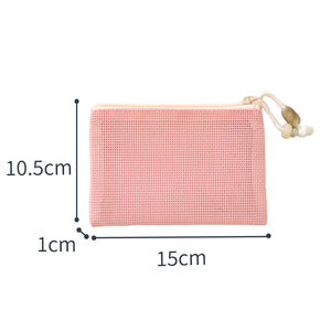 Bolsas De Maquillaje De Pvc Caladas De Color Liso De La Serie Simple Para Uso Diario h5