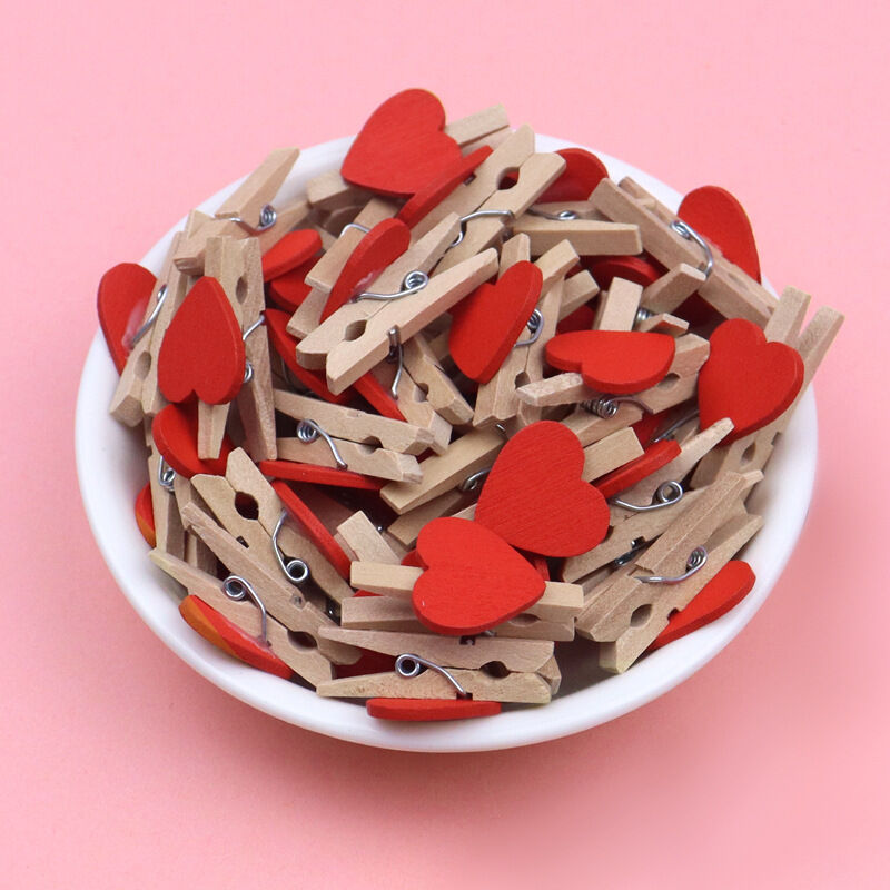 Série Simple Quotidienne Pinces À Cheveux En Bois Fleur Cœur Étoile