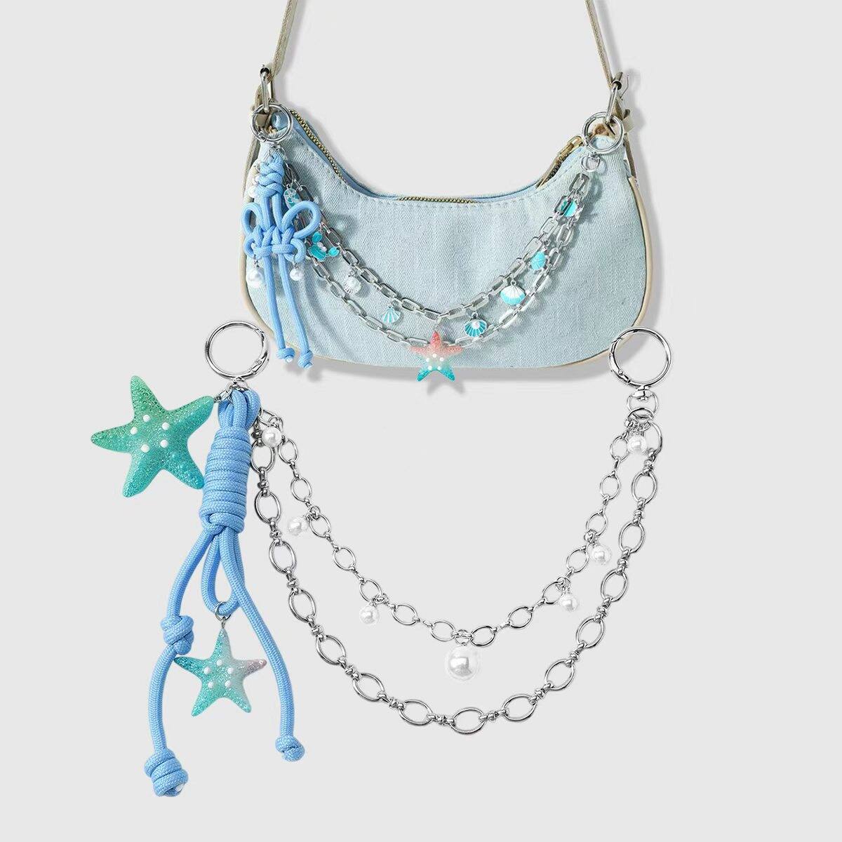 Simple Series Daily Chain Shell Alloy Bag Charms