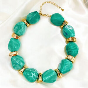 Retro Beads Acrylic Women's Beaded Necklaces h5