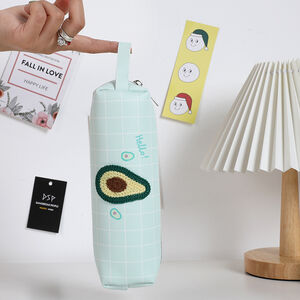 Eenvoudige Serie Casual Pu-Pennenetuis Met Fruitruitpatroon En Aardbeimotief. h5 Afbeelding3