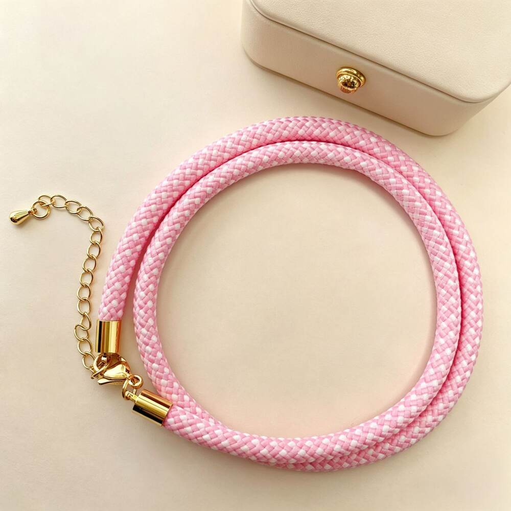 Casual Mixed Color Rope Necklaces