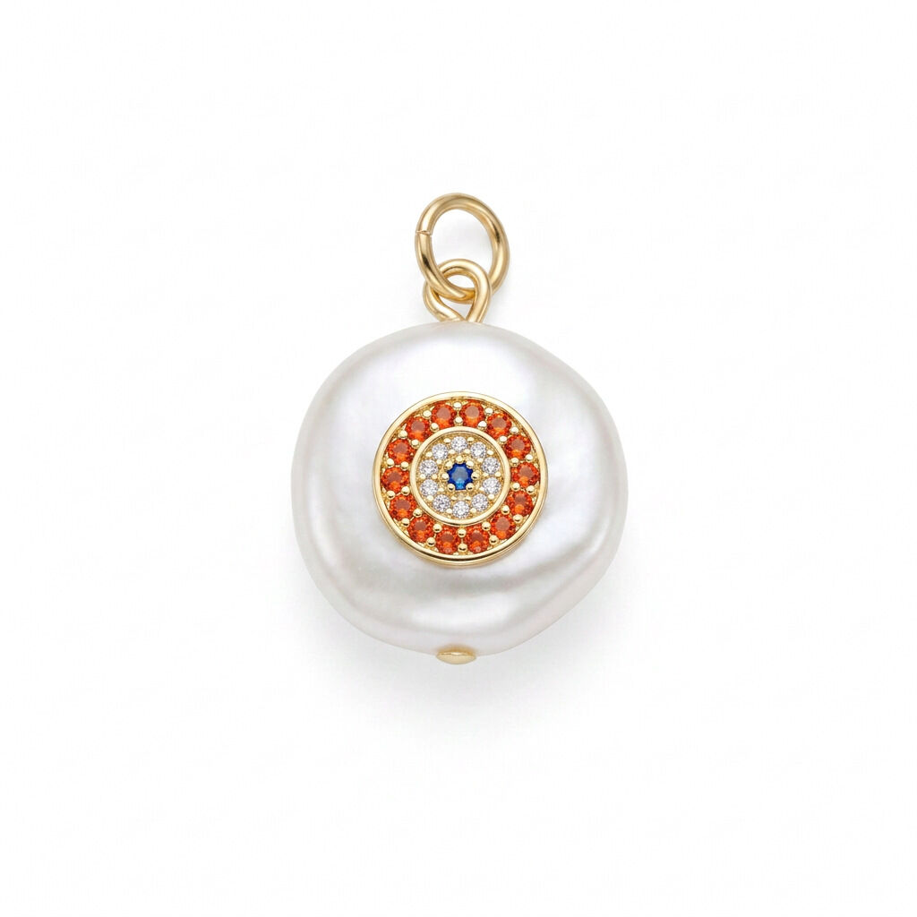 Ciondoli Da Donna Della Serie Simple, Fai Da Te, Con Perle Artificiali E Strass, Dalla Forma Irregolare. h5 