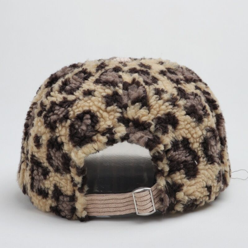 Simple Series Retro Leopard Print Corduroy Baseball Cap h5Picture3
