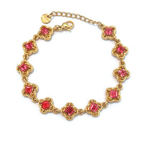 Romantische Serie Sweet Flower Roestvrijstalen Waterdichte Damesarmbanden Met Zirkonia h5 Afbeelding4