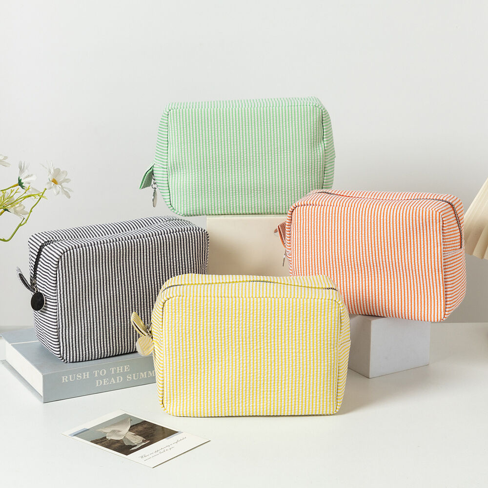 Bolsas De Maquillaje De Poliéster Simple Series Daily Stripe h5Imagen4