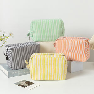 Bolsas De Maquillaje De Poliéster Simple Series Daily Stripe h5 Imagen4