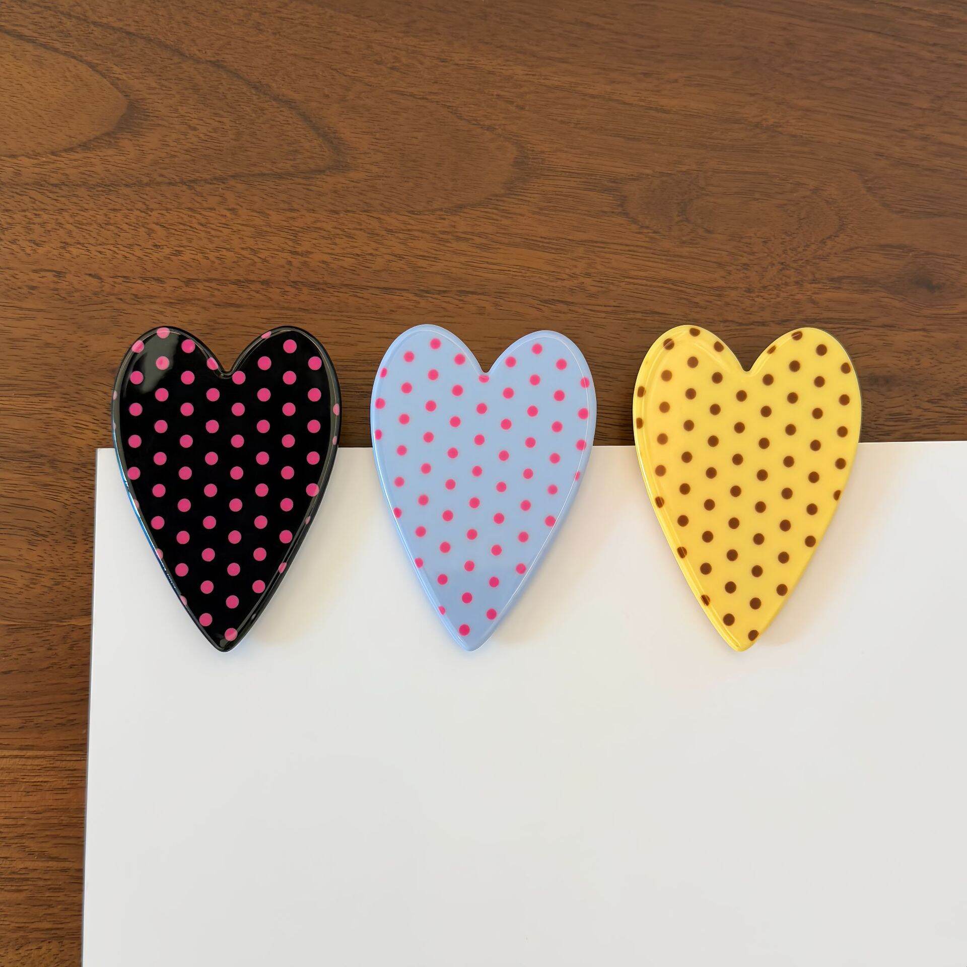 Simple Series Daily Heart Polka Dots Acetat Unisex Haarspangen