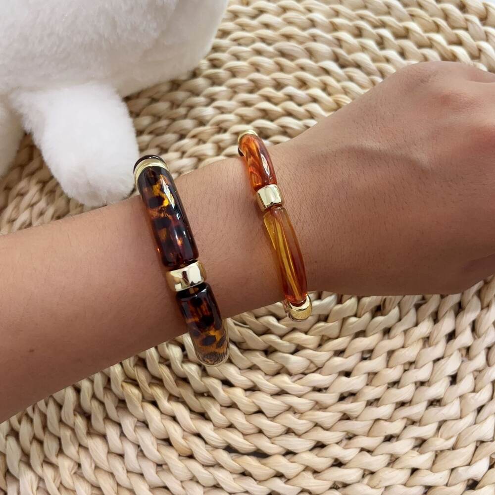 Damesarmbandensets Van Hars Met Luipaardprint In Diverse Kleuren Afbeelding3