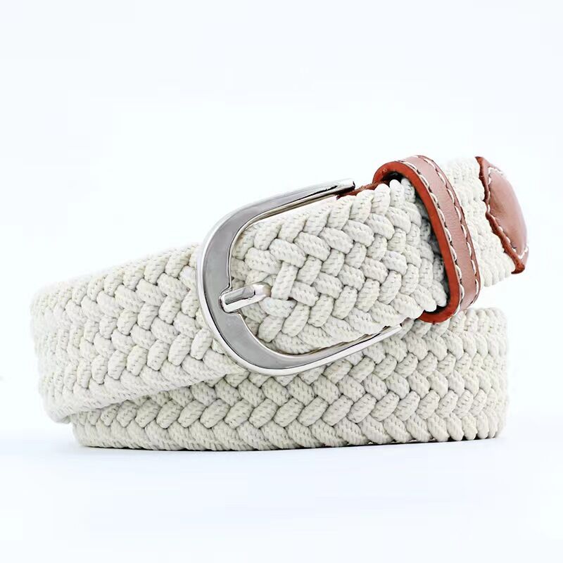 Simple Series Daily Solid Color Stripe Mixed Color Woven Nylon Woven Belt
