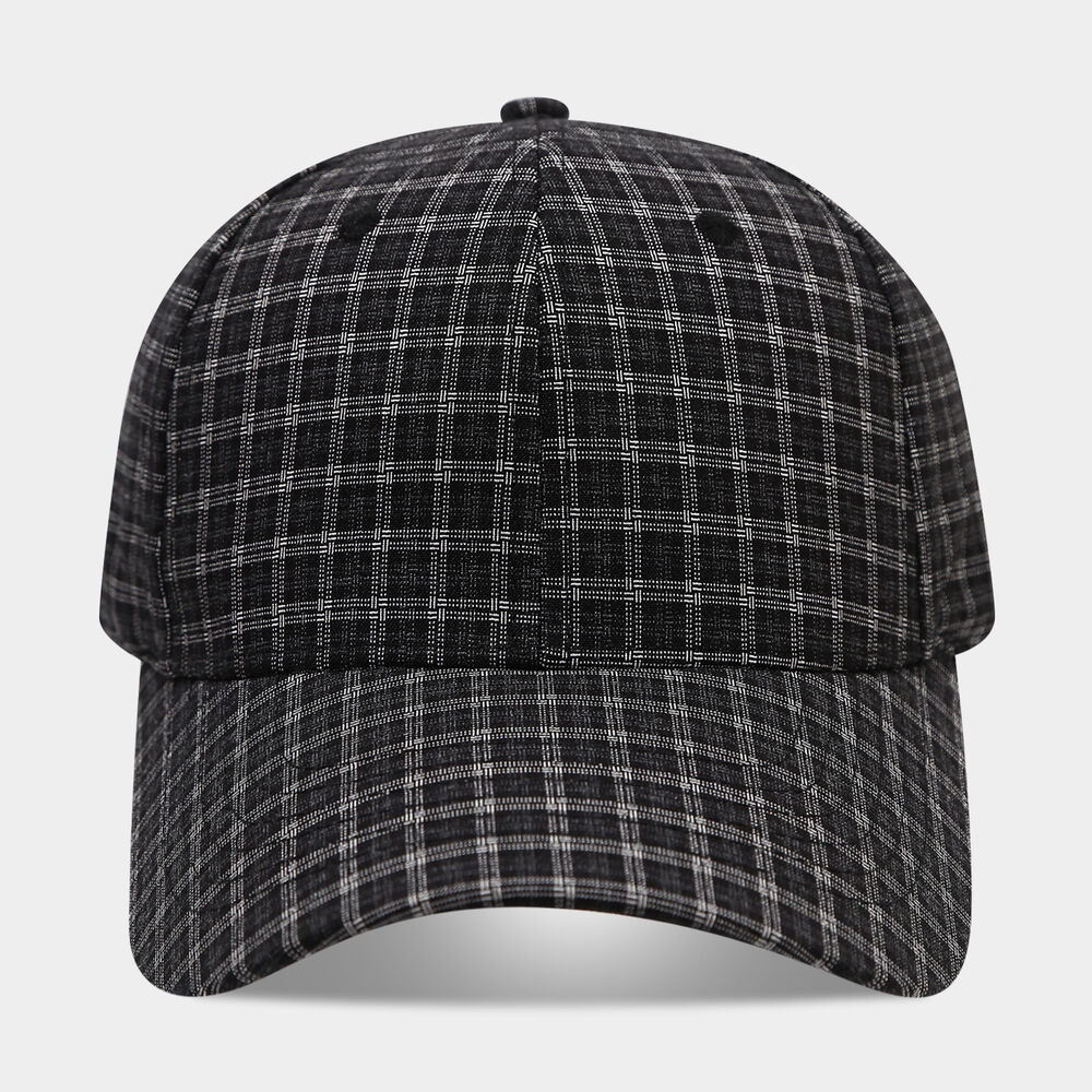 Simple Series Casual Solid Color Plaid Cotton Unisex Baseball Cap h5Picture4