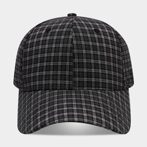 Simple Series Casual Solid Color Plaid Cotton Unisex Baseball Cap h5 Picture4