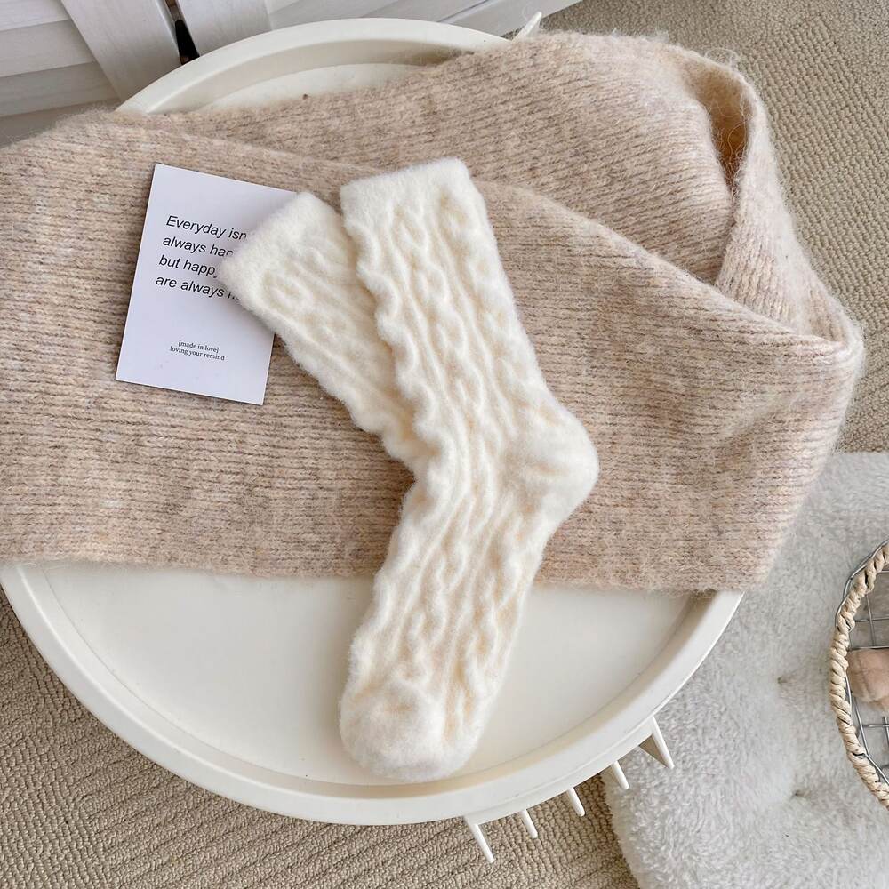 Chaussettes Mi-Mollet Unies Basiques Pour Femmes