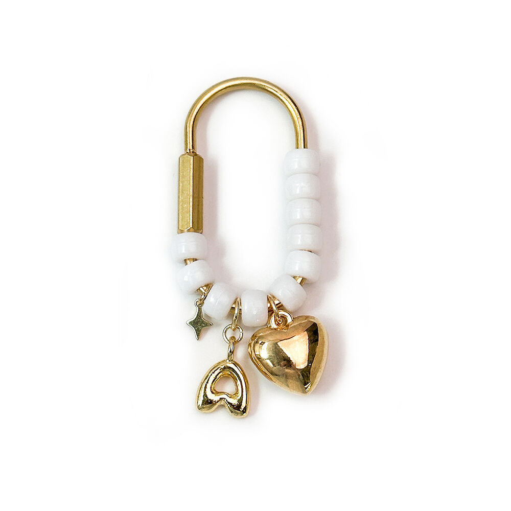 Simple Series Daily Letter Heart Beads Resin Bag Charms h5Picture2