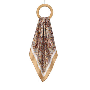 Sciarpe Estive Casual In Tinta Unita Con Motivo Paisley Della Serie Ethnic, Effetto Seta. h5 Immagine5
