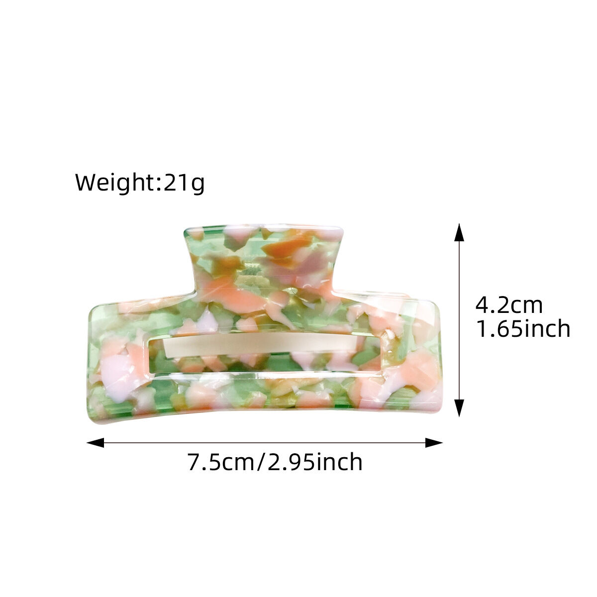 Simple Series Daily Leopard Print Mixed Color Gradient Color Acetate Hair Claws Picture4