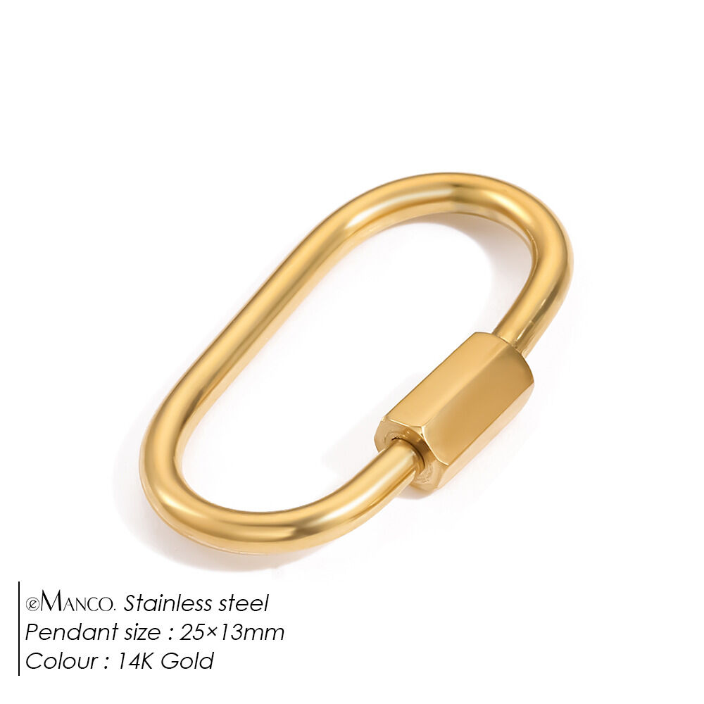 Einfache Serie DIY Rechteckige Edelstahl Wasserdichte Goldfarbene Schmuckverschlüsse 
