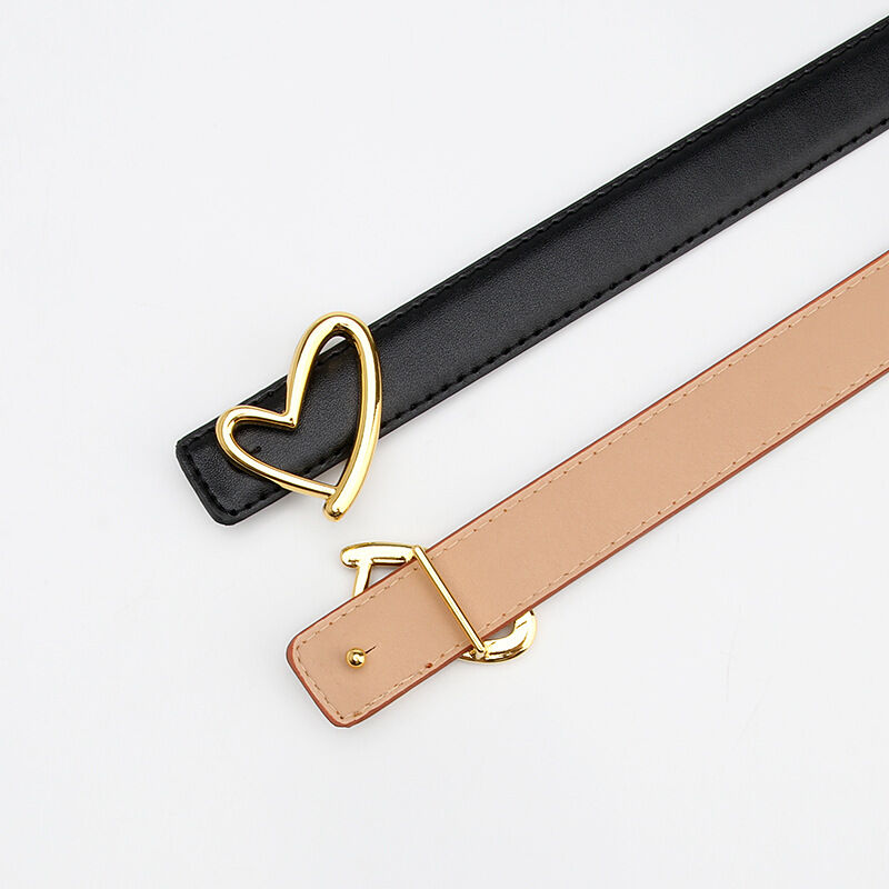 Simple Series Daily Heart Solid Color Pu Leather Belt Picture3