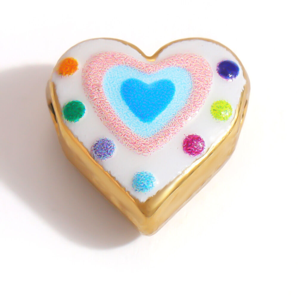 Serie Semplice Fai Da Te, Cuore Distanziatore Di Forma Irregolare In Acciaio Inossidabile Impermeabile Color Oro Immagine3