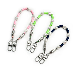 Simple Series Daily Irregular Shape Solid Color Beads Resin Phone Chain h5 Picture3