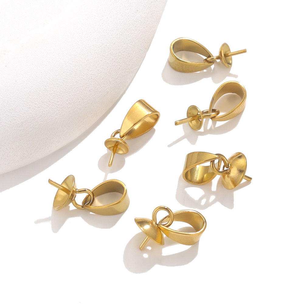 Solid Color Stainless Steel Waterproof Gold Color Jewelry Findings h5 Picture3