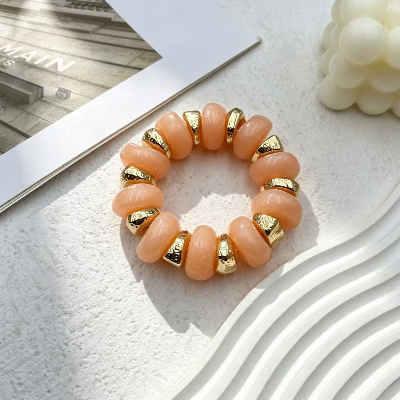Retro Beads Acrylic Women's Beaded Bracelets 