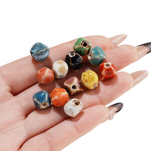 Simple Series Diy Irregular Shape Gradient Color Ceramics Beads h5 Picture3