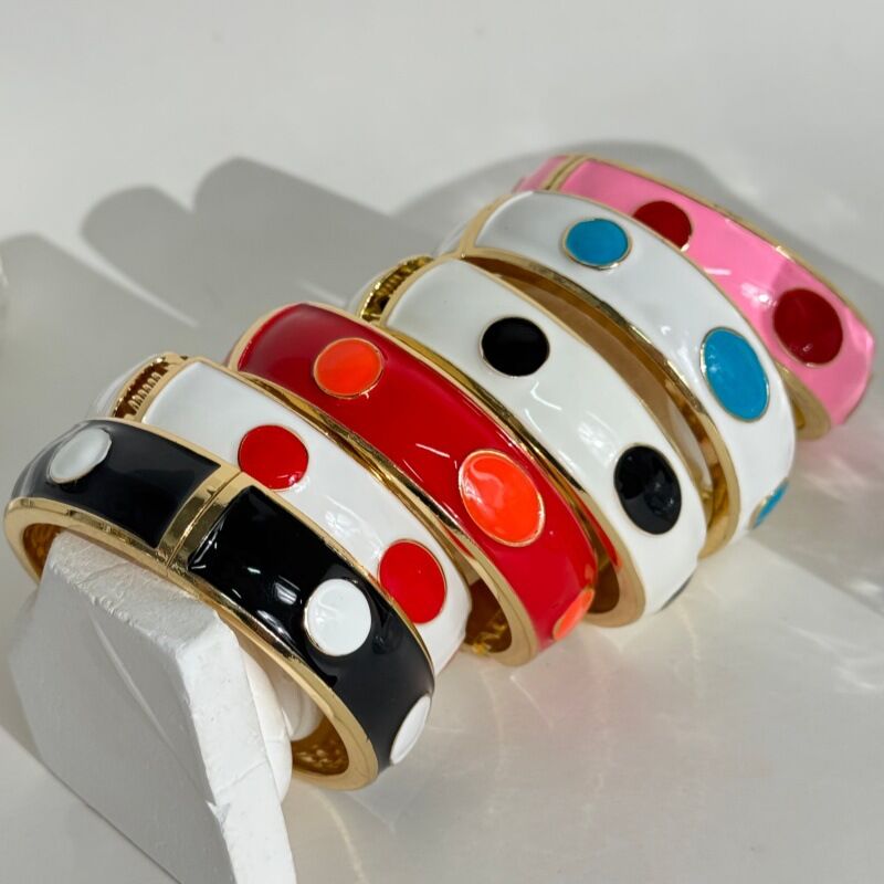 Enamel Geometric Shape Alloy Women's Bangles