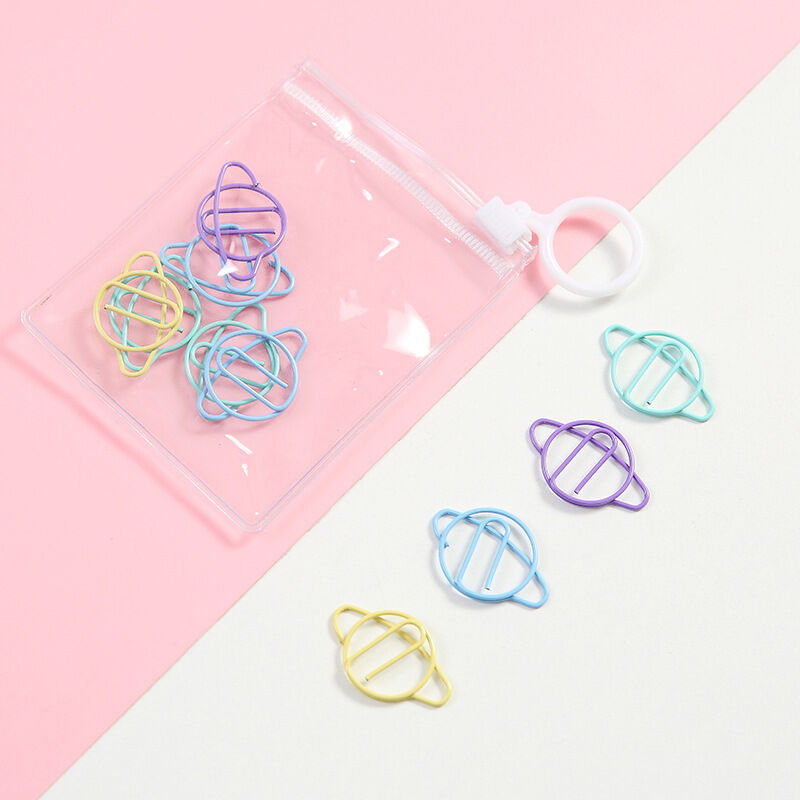 Simple Series Schattige Metalen Hartjes Met Dierenprint In Gemengde Kleuren En Sterrenclips