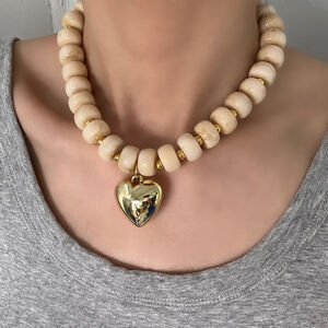 Collane Da Donna Con Perline A Forma Di Cuore In Resina Ccb h5 Immagine3