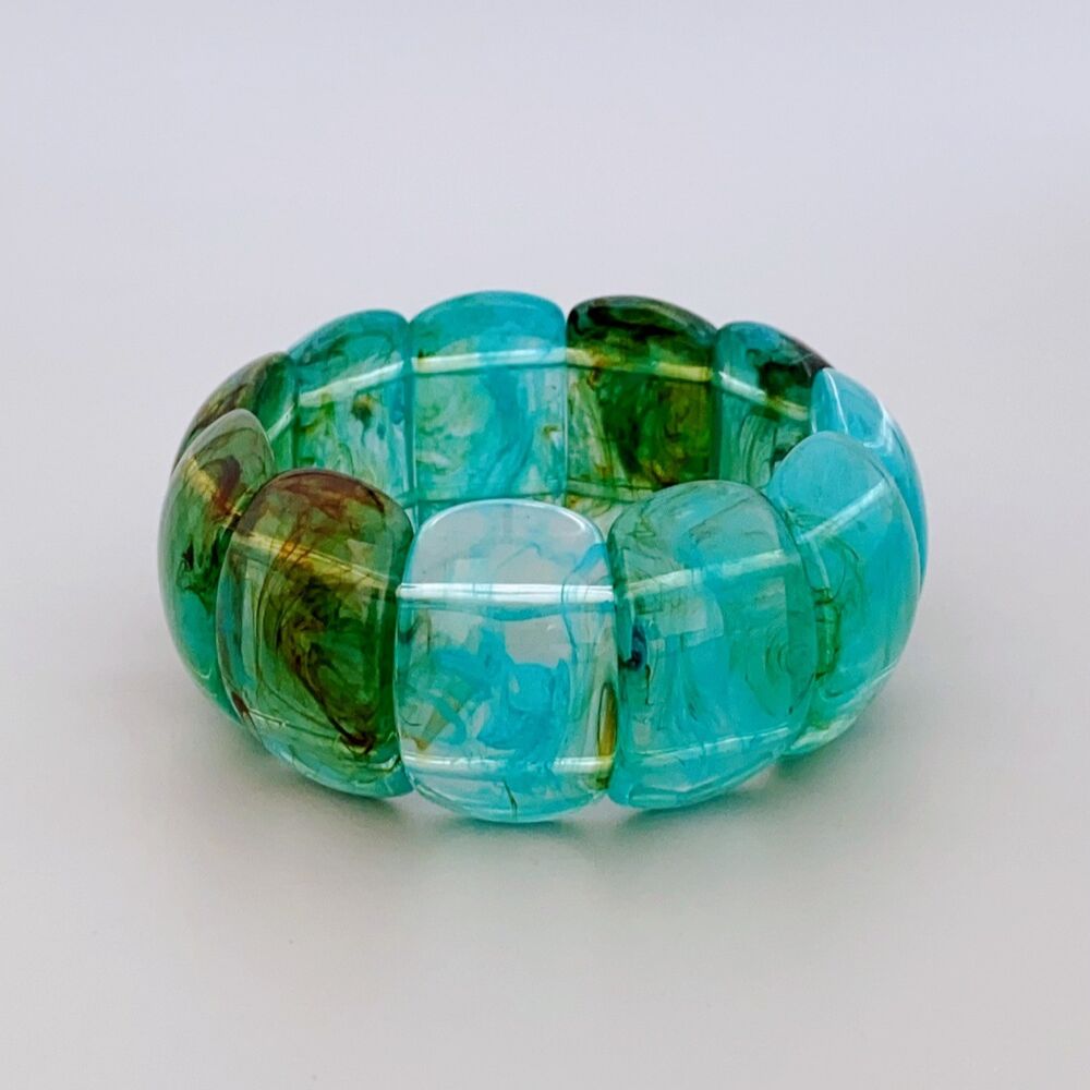 Retro Geometric Shape Resin Women's Beaded Bracelets