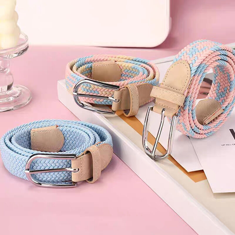 Simple Series Casual Mixed Color Woven Fabric Woven Belt Picture3