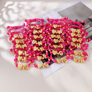 Bracelet Tressé En Corde Dorée Pour Femme, Collection Romantique Daily Letter h5 Image2
