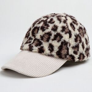 Simple Series Retro Leopard Print Corduroy Baseball Cap h5