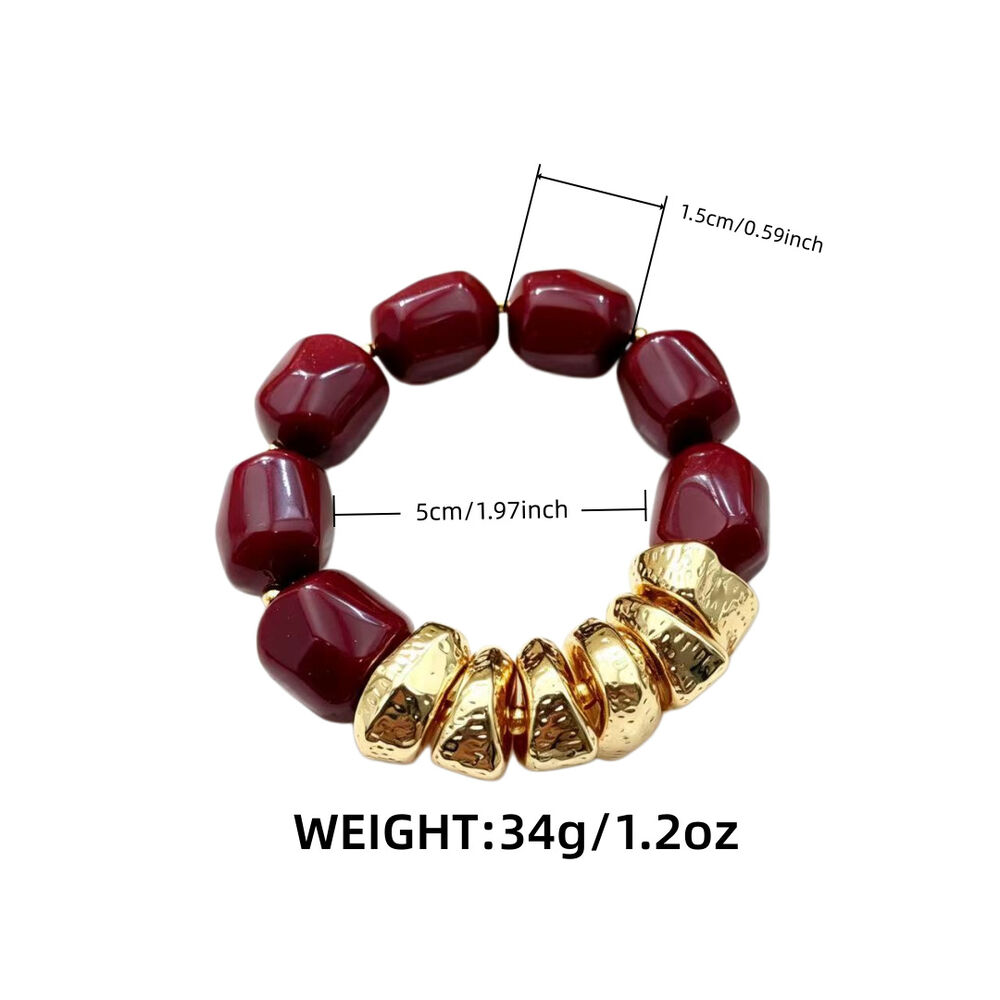 Retro Beads Acrylic Women's Beaded Bracelets Picture4