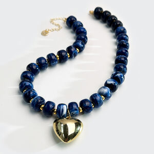 Collane Da Donna Con Perline A Forma Di Cuore In Resina Ccb h5 Immagine2