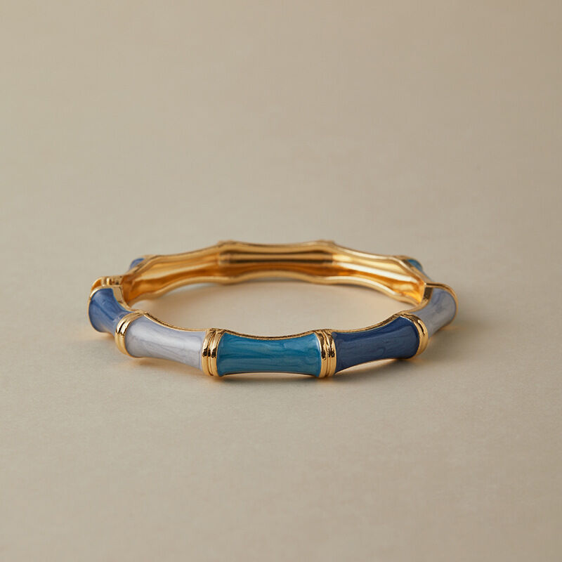 Retro Enamel Flower Shape Alloy Women's Bangles Picture2