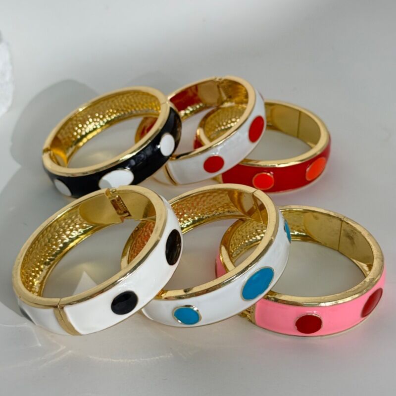 Enamel Geometric Shape Alloy Women's Bangles Picture3