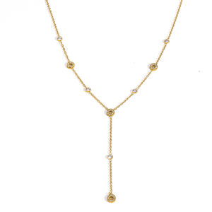 Romantic Series Circle Stainless Steel Waterproof Gold Color Women's Pendant Necklaces h5 Picture4